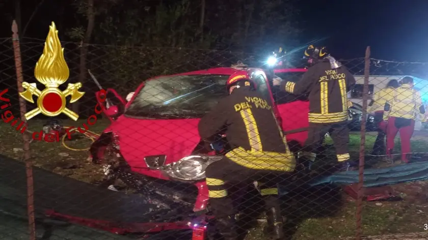 I vigili del fuoco al lavoro a Montebelluna