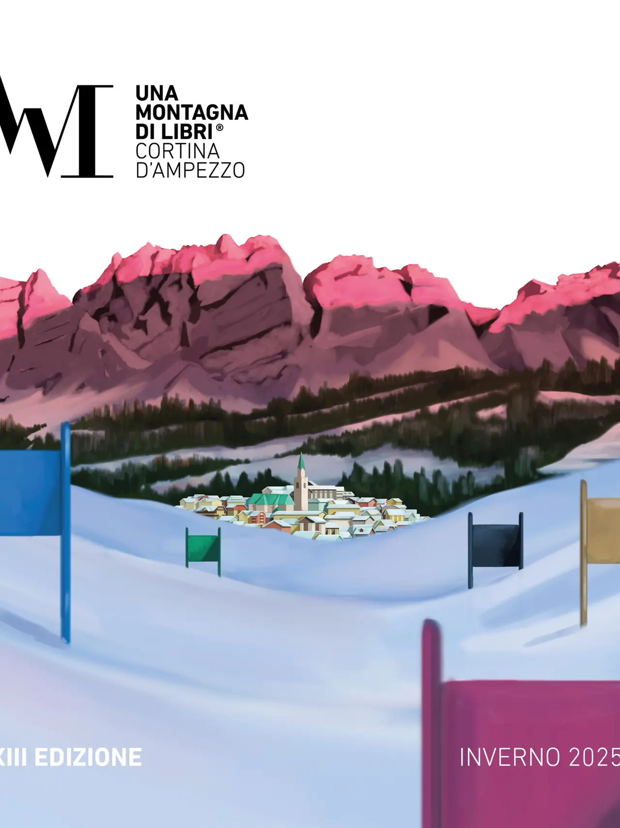 Una parte dell'immagine della 33a edizione de Una Montagna di Libri, disegnata da Andrea Bozzo