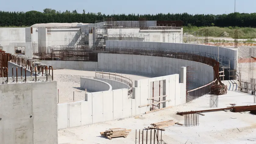 Il cantiere del velodromo a Lovadina