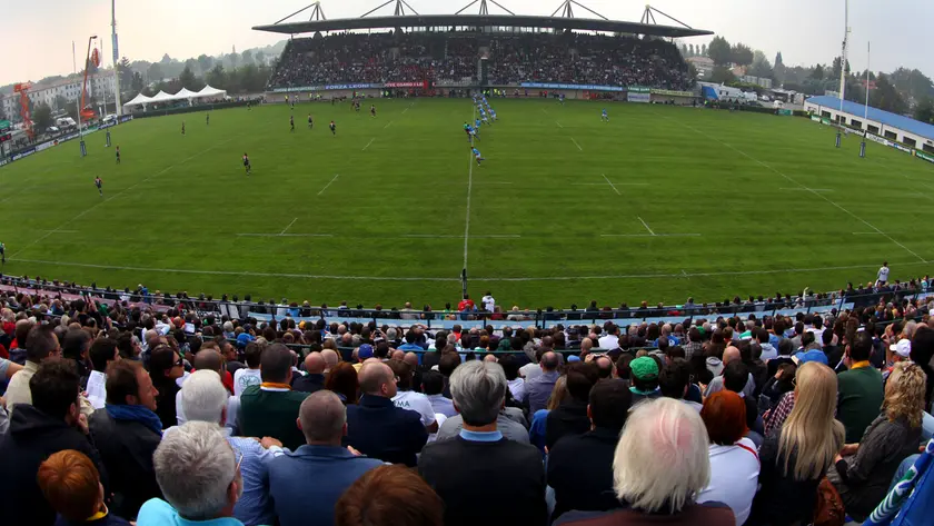 Lo stadio di rugby di Monigo