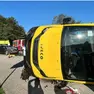 Il bus rovesciato a Treppo Grande, in Friuli, lo scorso settembre