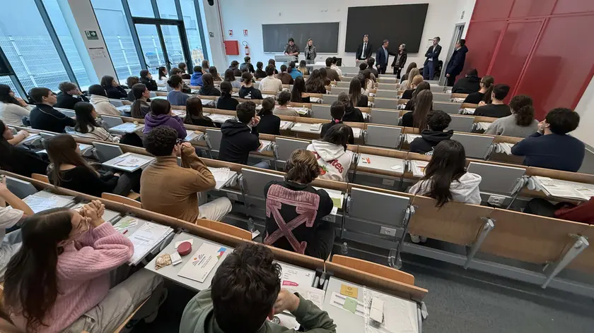 Una delle aule dell’Hub di Ingegneria a Padova: è una delle sedi in cui si sono svolte le prove