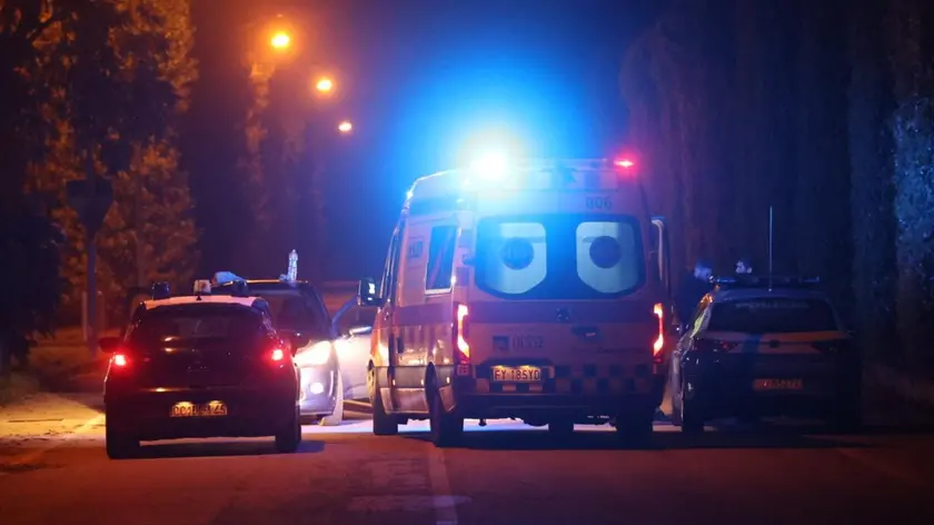 L'intervento di un'ambulanza