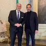 Christian Schiavon con il sindaco Mario Conte