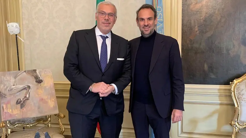 Christian Schiavon con il sindaco Mario Conte
