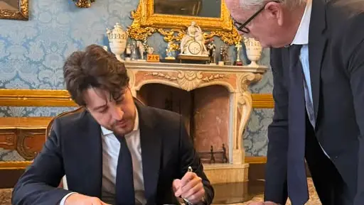 Stefani al Balbi con il segretario generale della Regione Gaspari