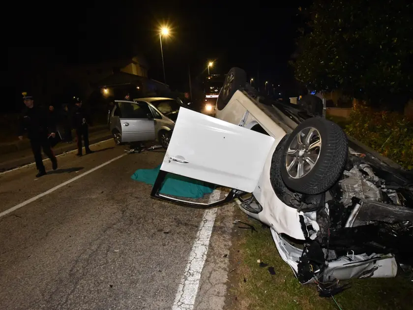 La scena dell'incidente in cui ha perso la vita Eddo Saccon a Gaiarine