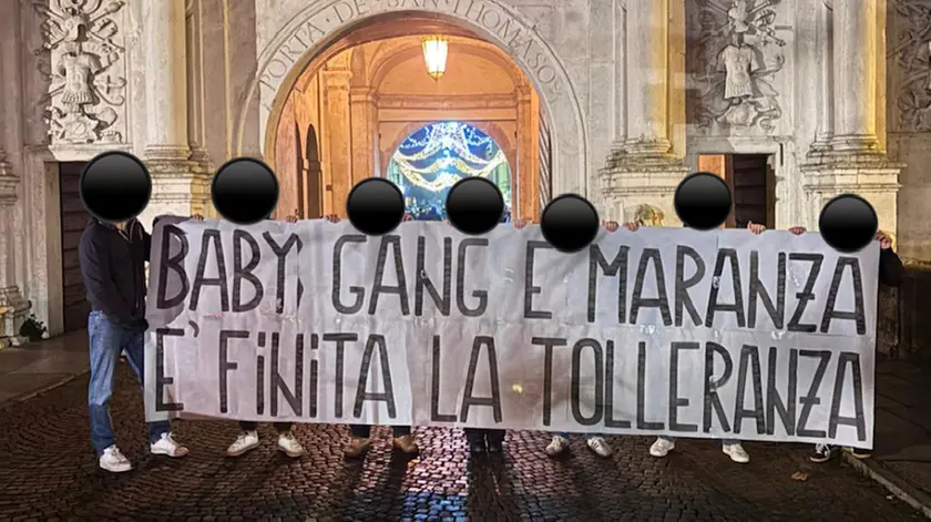 Il sit-in contro i maranza