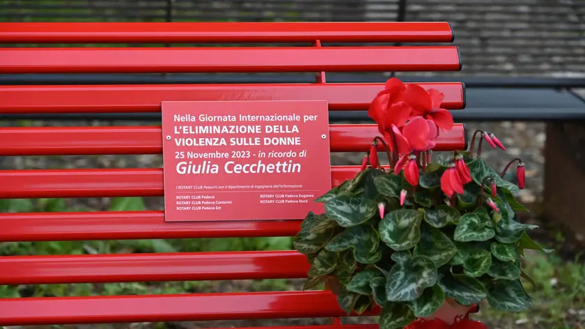La panchina dedicata a Giulia Cecchettin