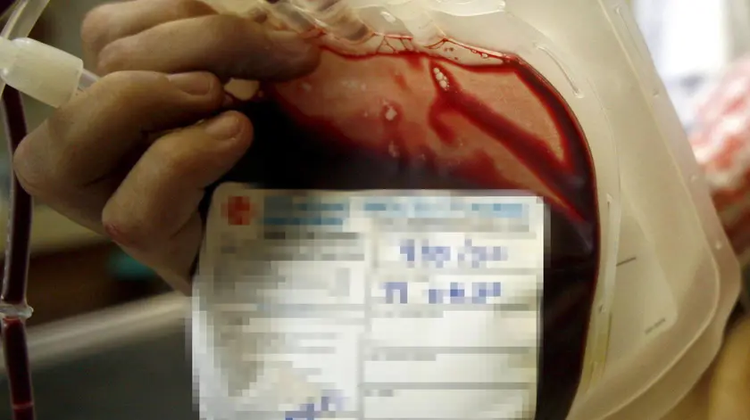 Una sacca di sangue per una trasfusione