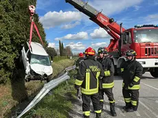 Il recupero di un'auto dopo un incidente stradale