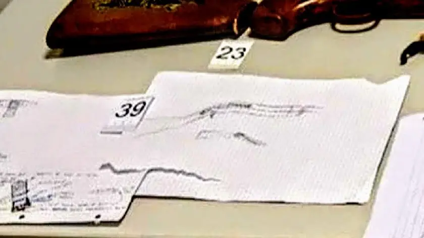 Alcuni disegni dell'arrestato