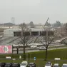 Il cantiere per la costruzione del nuovo Conad alla rotonda Appiani in Strada Ovest a Treviso