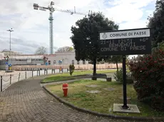 Il cantiere per il restauro di Villa Olivotti a Paese