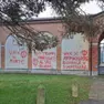 Le scritte no vax al cimitero di Santa Bona di Treviso