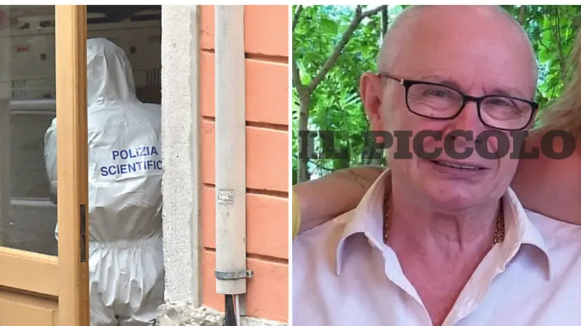 A sinistra la scientifica al lavoro. A destra il gioielliere triestino Nicola Granieri