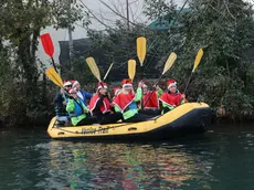 La regata dei Babbi Natale della Canottieri Sile