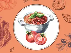 Un dettaglio della copertina de "Il grande libro dei sughi e dei ragù"