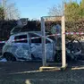 La Renault andata a fuoco
