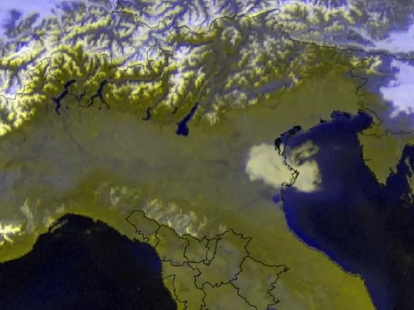 La pianura Padana vista dal satellite