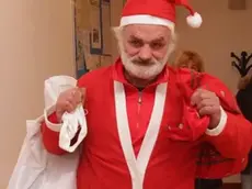 Sante Covre nei panni di Babbo Natale al Ca' Foncello