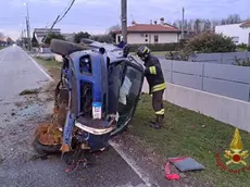 L'intervento dei vigili del fuoco a Castello di Godego