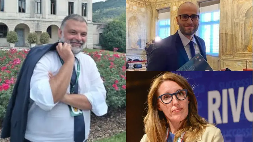 Da sinstra in senso orario, Luca del Carlo, Silvio Giovine ed Elena Donazzan