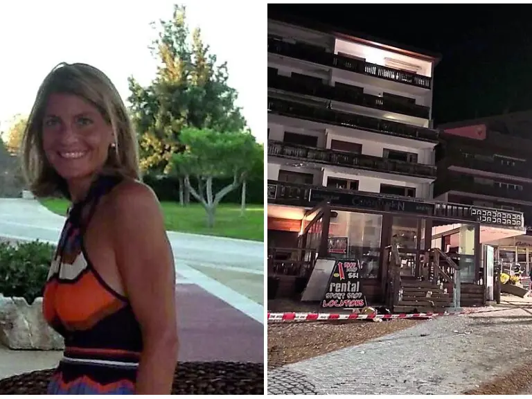 Alessandra Galli de Min e il luogo della tragedia a Crans Montana