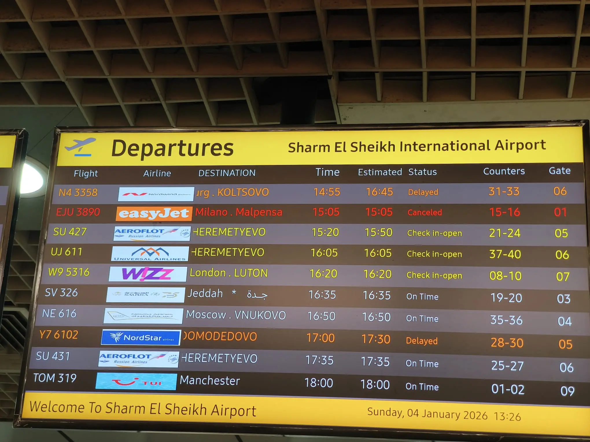 Uno dei tre voli per Malpensa cancellato domenica