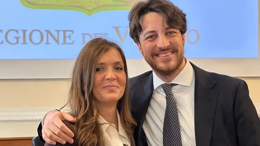 L'assessora Paola Roma con il presidente del Veneto Alberto Stefani