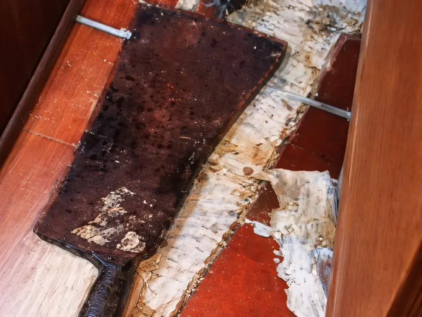 L'ascia usata per entrare