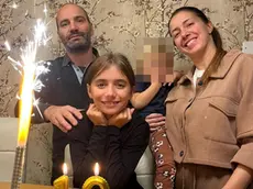 Azzurra con papà Mattia Breda e mamma Valentina De Grandis