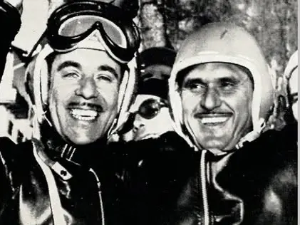 Lamberto Dalla Costa festeggia l’oro olimpico con il compagno di bob a 2 Giacomo Conti