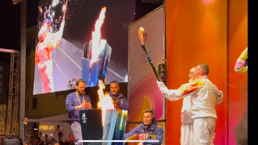 L'arrivo della fiamma olimpica a Verona