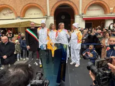 La torcia olimpica in piazza dei Signori