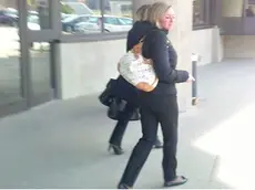 Loretta Velo all'uscita del tribunale di Treviso, dove si è svolto il processo di primo grado