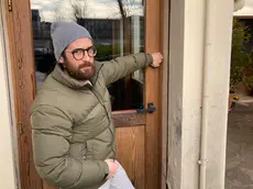 Alberto Furlan davanti la porta del Bassanello