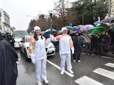 Un momento del passaggio della torcia a Conegliano