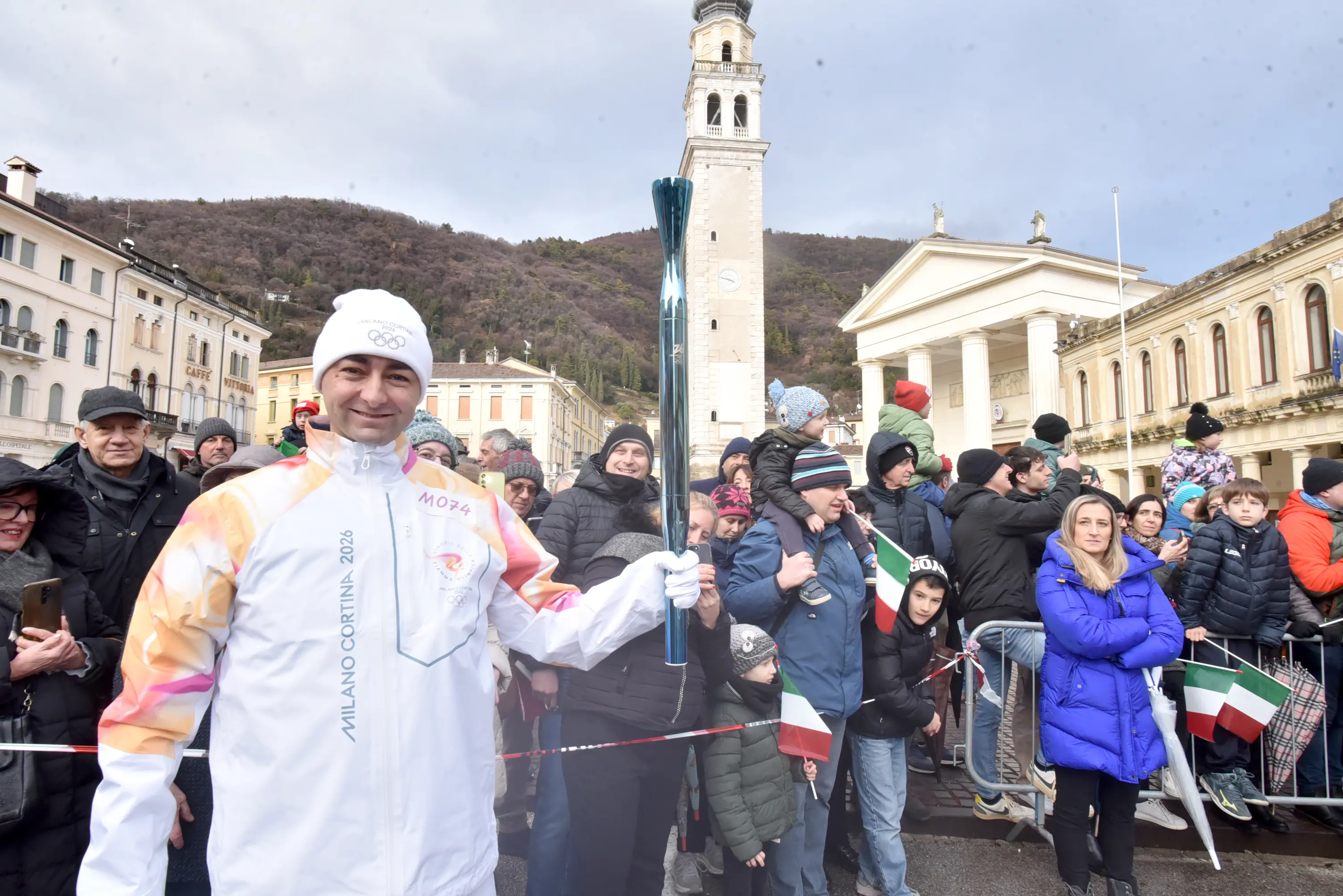 La torcia olimpica a Valdobbiadene