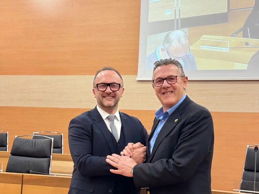 Il passaggio di consegne tra Marco Donadel e Stefano Marcon