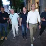 Una camminata per la sicurezza della Lega con il sindaco Mario Conte l'estate scorsa in via Roma
