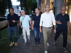 Una camminata per la sicurezza della Lega con il sindaco Mario Conte l'estate scorsa in via Roma