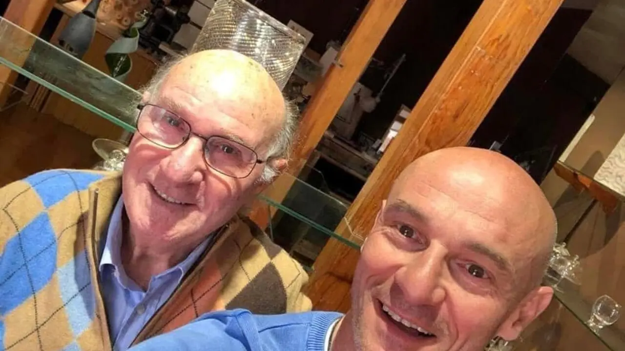 Italo Varisco, a sinistra, con il figlio Marco