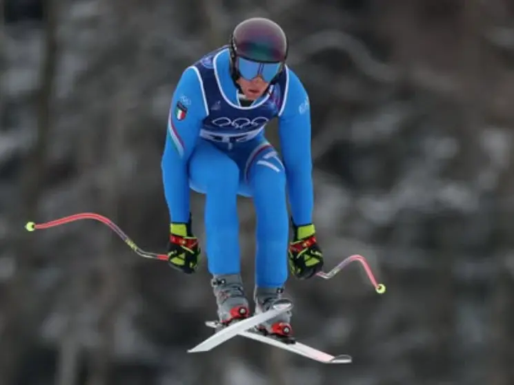 Giovanni Franzoni, secondo nelle prove della discesa libera a Bormio