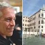 Jeffrey Epstein e, a destra, Palazzo Papadopoli sul Canal Grande, ospita il prestigioso Aman resort