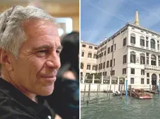 Jeffrey Epstein e, a destra, Palazzo Papadopoli sul Canal Grande, ospita il prestigioso Aman resort