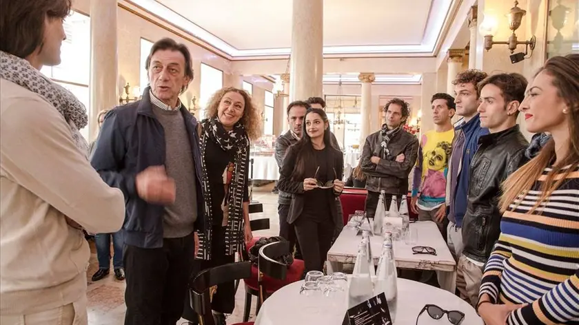 Il sindaco di Padova Giordani durante un evento al Pedrocchi