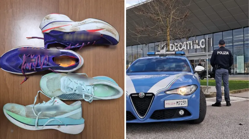 Il 36enne asportava scarpe nuove al Decathlon sostituendole tra gli scaffali con le sue usate
