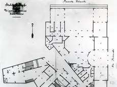La pianta storica del Pedrocchi al pian terreno