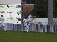 L'esultanza di Beltrame dopo il pareggio